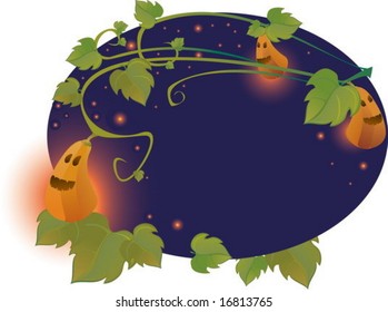 halloween oval frame