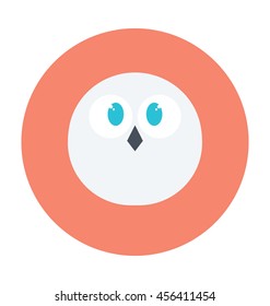 Halloween Owl Colored Vector icon