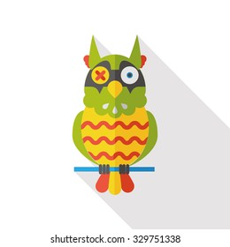 halloween owl flat icon