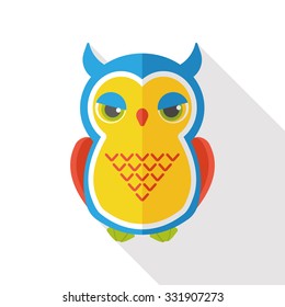 halloween owl flat icon