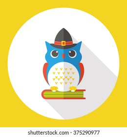 halloween owl flat icon