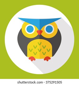 halloween owl flat icon
