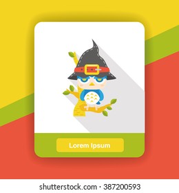 halloween owl flat icon