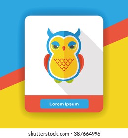 halloween owl flat icon