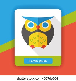 halloween owl flat icon