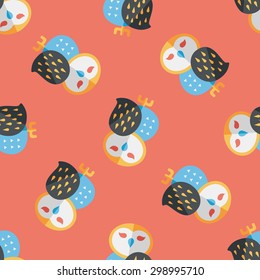 halloween owl flat icon,eps10 seamless pattern background