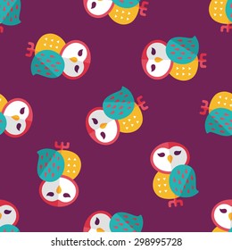 halloween owl flat icon,eps10 seamless pattern background