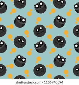 Halloween owl and ghost seamless pattern for baby fashion
