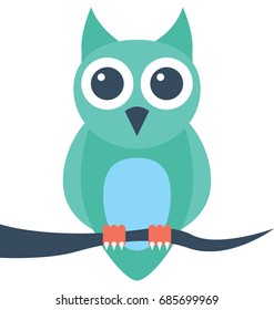 
Halloween Owl Vector Icon 
