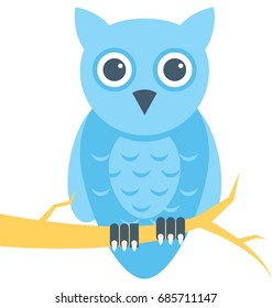 
Halloween Owl Vector Icon 
