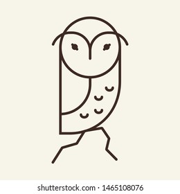 Halloween owl vector line icon. Bird, Halloween, attribute. Holiday concept. Vector illustration can be used for topics like holiday, Halloween, animal