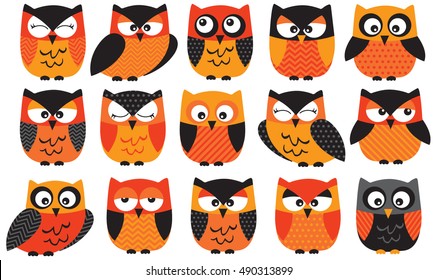 Halloween Owls Orange