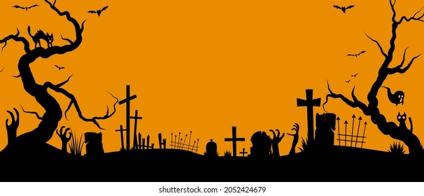 Halloween Paper art Party poster. Set pumpkins of Collection Scary and funny Carnival Background concept design