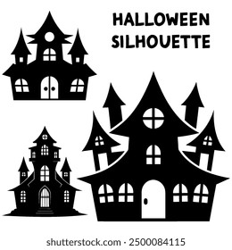 A Halloween Paranormal home shadow of a ghost castle.