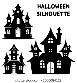 A Halloween Paranormal home shadow of a ghost castle.