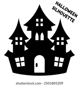 A Halloween Paranormal home shadow of a ghost castle.