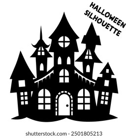 A Halloween Paranormal home shadow of a ghost castle.