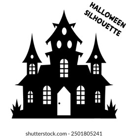 A Halloween Paranormal home shadow of a ghost castle.