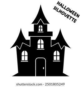 A Halloween Paranormal home shadow of a ghost castle.