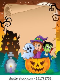 Halloween parchment 5 - eps10 vector illustration.