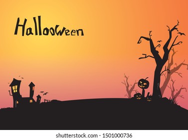 halloween part. Vector of Halloween Illustration  Background Image