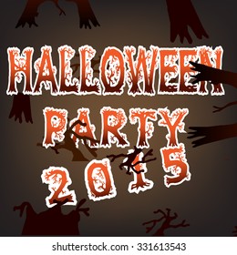 Halloween party 2015 type.
Vector illustration.