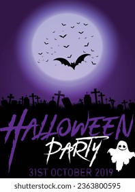 halloween  party  31st october 2019illustrations with patches for t-shirts and other uses