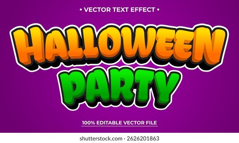 Halloween Party 3d editable text effect