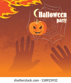 Halloween party. Abstract background. Vector