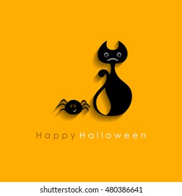 Halloween Party Background with cat.