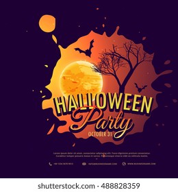 halloween party background design illustration