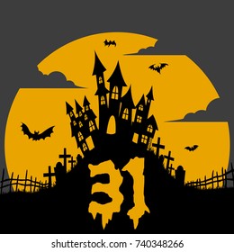 Halloween party Background with design vector illustration.