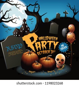 Halloween party background. EPS10 vector illustration.