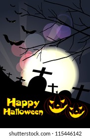 Halloween Party Background and Greeting card