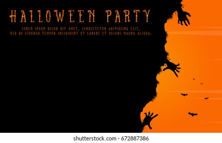 Halloween party background greeting card
