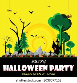 Halloween party background or greeting.Celebrating Halloween Vector Come celebrate with us! 