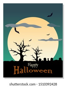 Halloween Party Background. Happy halloween. Vector Template illustration.
