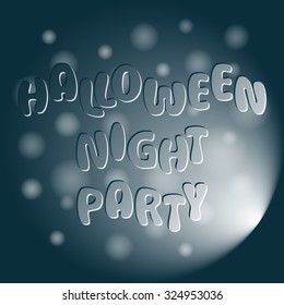 Halloween Party background with  lettering. Vector illustration EPS 10