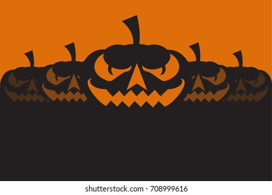 Halloween Party Background with Pumpkin 