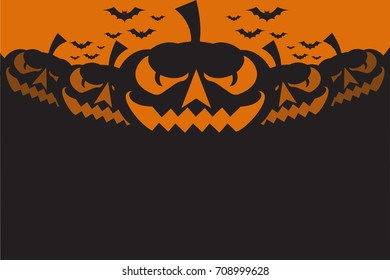 Halloween Party Background with Pumpkin 