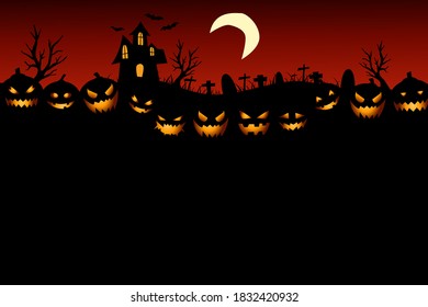Halloween-Party-Hintergrund mit Kürbis 