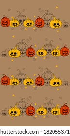Halloween Party Background with pumpkins, Banner helloween party.