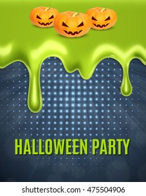 Halloween party background with slime. EPS10 vector