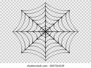 Halloween party background with spiderwebs isolated png or transparent texture,blank space for text,element template for poster,brochures, online advertising,vector illustration 