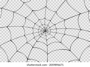 Halloween party background with spiderwebs isolated png or transparent texture,blank space for text,element template for poster,brochures, online advertising,vector illustration 