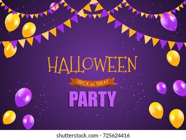 Halloween Party Background Template. Vector illustration