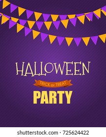 Halloween Party Background Template. Vector illustration EPS10