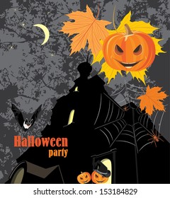 Halloween party background. Vector