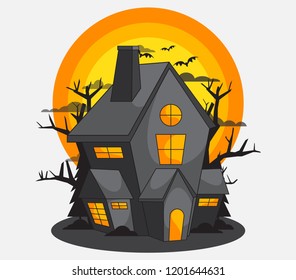 Halloween party. Halloween background. Vector illustration