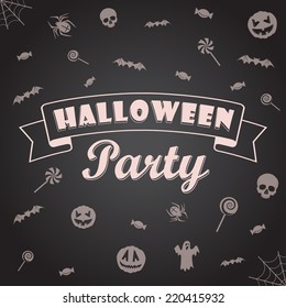 halloween party background. Vector template for design.